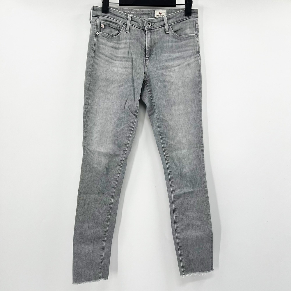 AG Adriano Goldschmied The Legging Ankle Grey Wash Super Skinny Jeans Women's 25